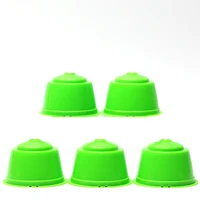 5pcs reusable nestle dolce gusto coffee capsule filter cup refillable filter basket caps reusable spoon brush coffee accessories