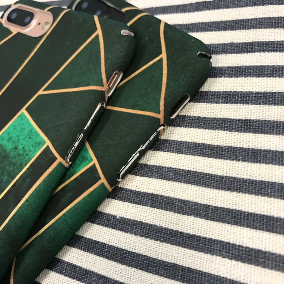 luxury geometric figure case for iPhone 7 7Plus 8 8Plus cover compatible apple iphone 6 6Plus 6s 6sPlus X XR XSMAX Hard PC |