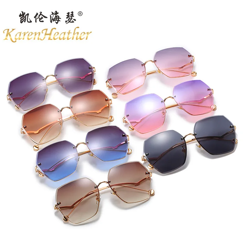 2020 многоугольные винтажные женские солнцезащитные очки высокого разрешения