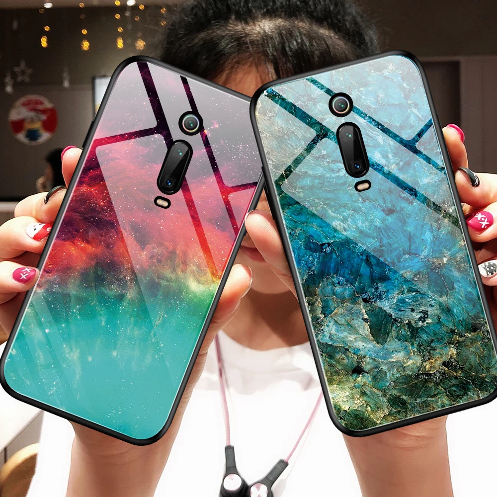 Винтажный цветной чехол из закаленного стекла для Xiaomi Mi 9T Pro A3 Lite 9 SE роскошный