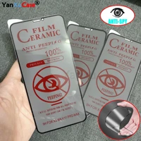soft ceramic antispy screen protector for iphone 13pro max 12 11 pro max mini x xs max xr 7 8 6 plus se2 privacy protective film