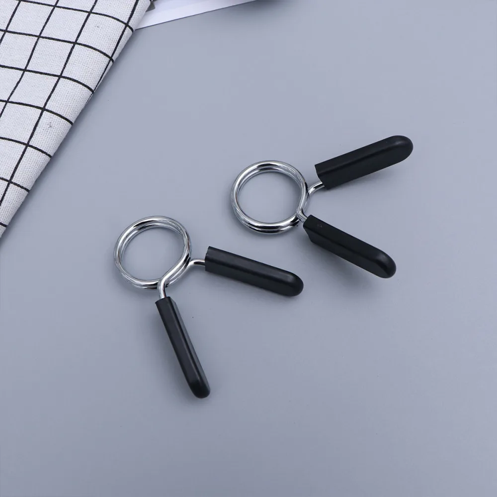 

4PCS 30mm Dumbbell Barbell Clamps Spring Clip Collars for Powerlifting Cross Fit Weightlifting Gym