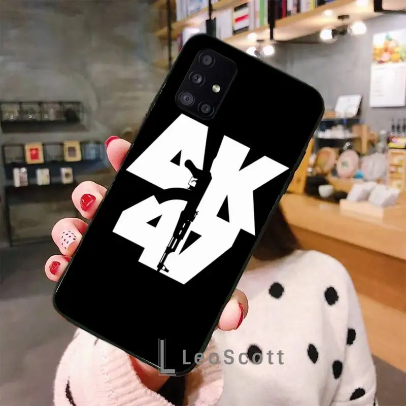 

AK-47 gun Phone Case For Samsung A40 A50 A51 A71 A20E A20S S8 S9 S10 S20 Plus note 20 ultra 4G 5G
