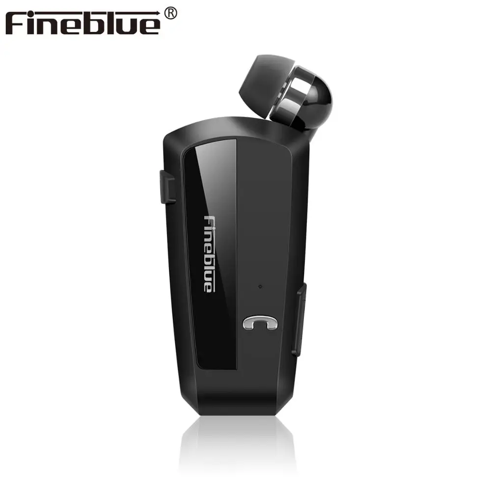 Черный Fineblue F990 10 шт. Беспроводная бизнес Bluetooth гарнитура спортивный драйвер наушники телескопические клип на стерео вкладыши вибрации класса люкс - Цвет: Черный