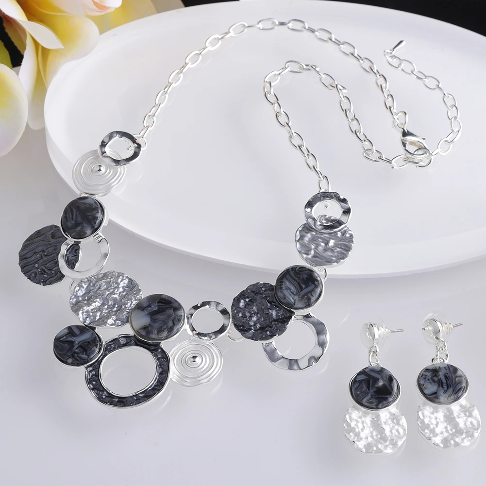 MeiceM акриловые геометрические круги ожерелье-чокер для женщин женское украшение