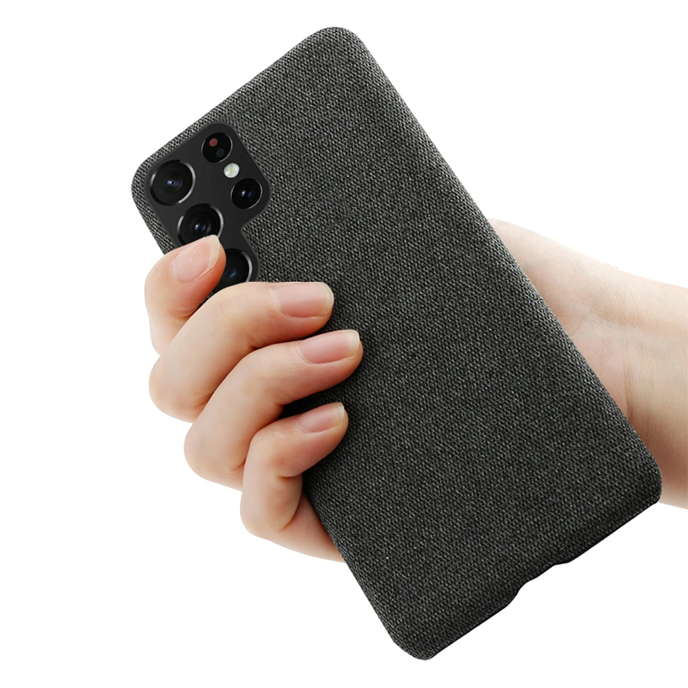 

For Samsung S22 Ultra Pro S21 S20 FE 5G S10 S9 S8 Plus Cover Luxury Cloth Texture Fitted Case For Galaxy Note 9 8 10 20 Ultra