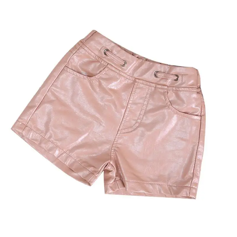 

Autumn Winter shorts girls baby kids shorts fashion high waist PU kids designer girls