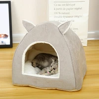 all season cat bed lounge sleeping bag with removable mattress warm soft detachable pet house tent cat nest litter puppy kennel