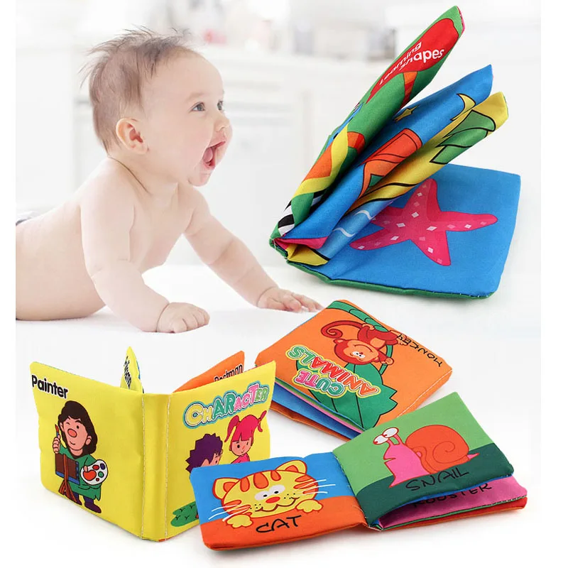 Baby Soft Cloth Book Infant Early Cognitive Development Educational Bath Quiet Interactive Books for Children First | Игрушки и хобби