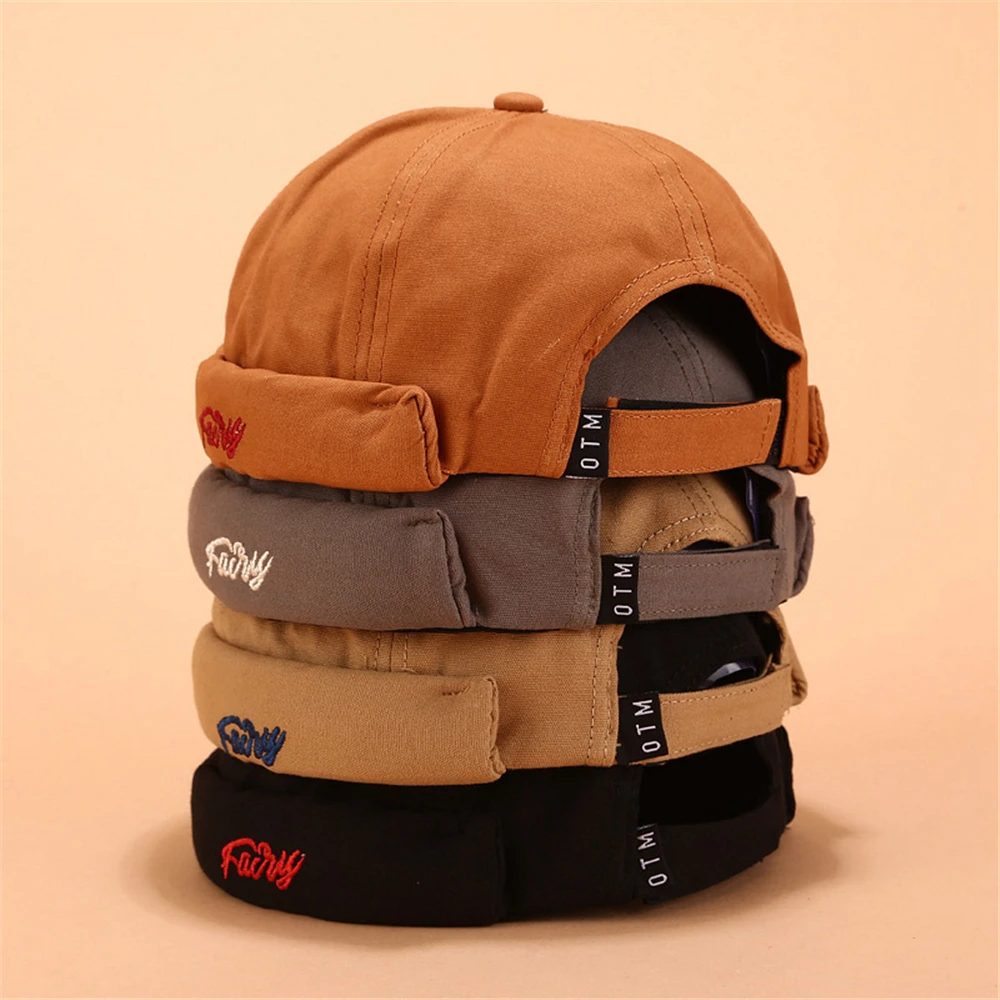 Панама GOUTER в стиле унисекс с вышивкой матросского черепа Шапка бини однотонная