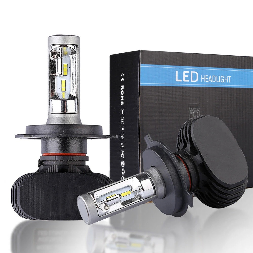 

H4 9003 CSP 8000LM 6500K 50W LED Headlight Bulb Conversion Kit High Low New
