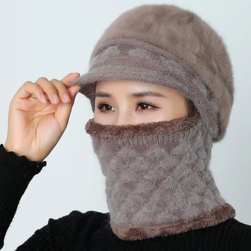 Skullies Beanies женская зимняя шапка для мамы вязаная шапочка для девочек шарф женская шапка для женщин шерстяная Круглая Шапочка Шапка Зимняя маска шапка