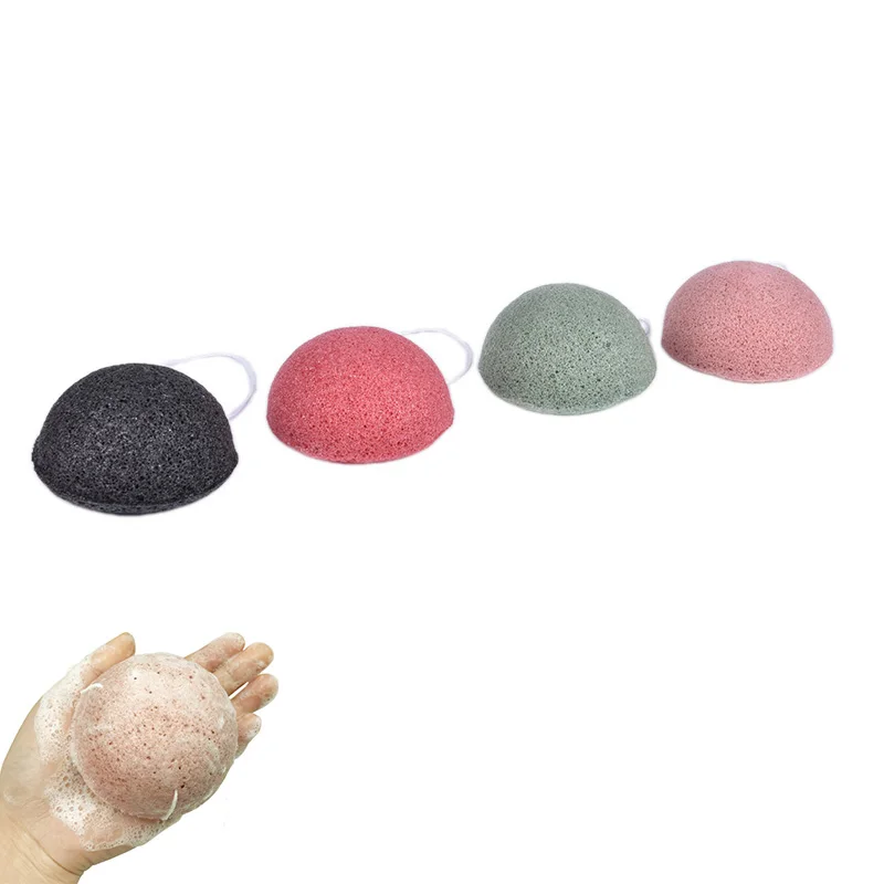 1pcs Natural Konjac Cosmetic Puff Bamboo Charcoal Cleanser Sponge Makeup Facial Cleaning Tool Smooth Beauty Essential Konnyaku |