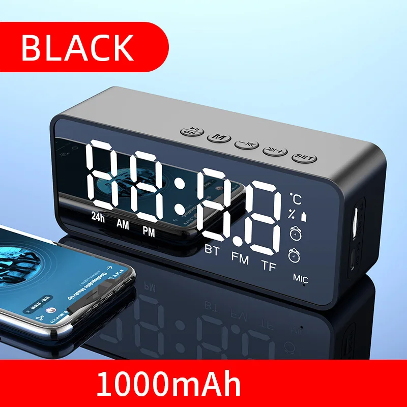 

Wireless Bluetooth Speaker Small Mini Alarm Clock Portable Cannon Mini Voice Broadcast the Card Instert Vehicular Audio System