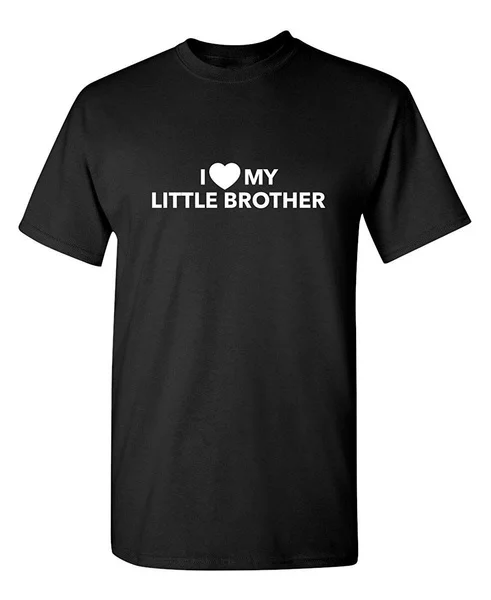 

Летняя футболка s I Love My Little Bro Sarcastic, необычная графическая забавная футболка с коротким рукавом
