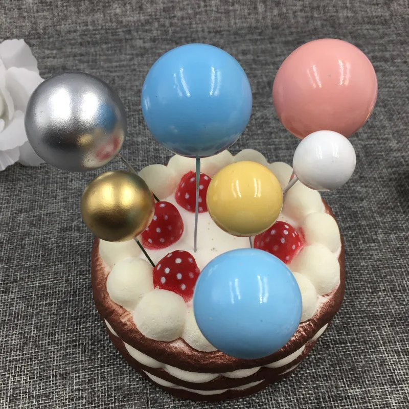 5 шт. золотой шар торт Топпер Happy День рождения Baby Shower украшение торта кекс сделай