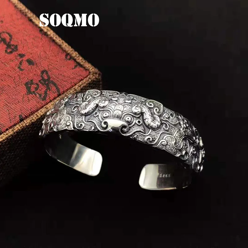 SOQMO Mannen браслет из 100%-ного материала на руку для открытия роскошная индийская