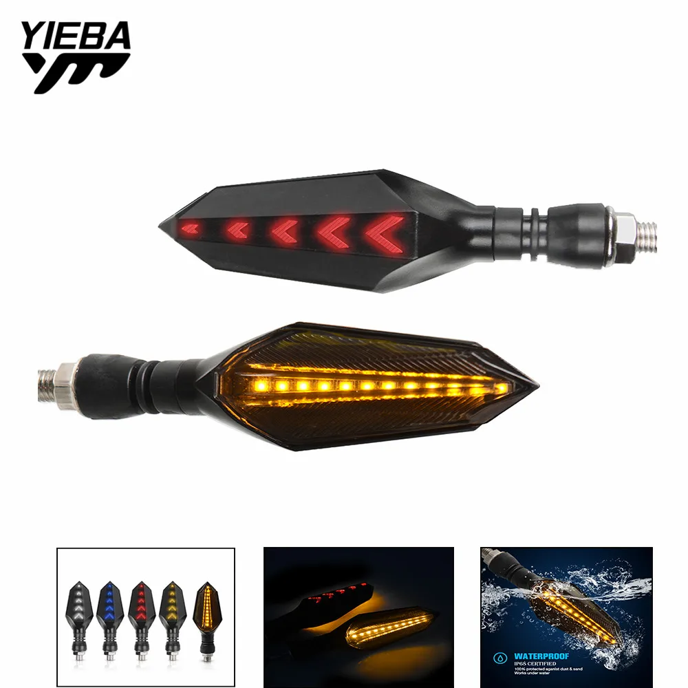 2 шт. Универсальный мотоциклетный светильник поворотника двухсторонний ing 12 в