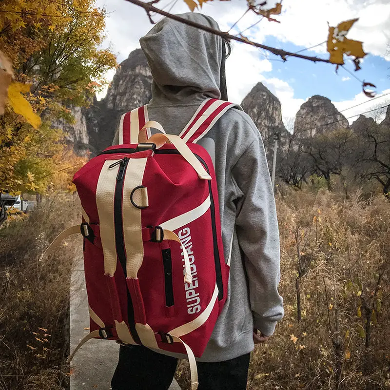 

Multi-functional Backpack for Men Large Capacity Tote Bag Outdoor Work Out Travel Oxford Shoulder Fashion Brand Pack Purse 2021