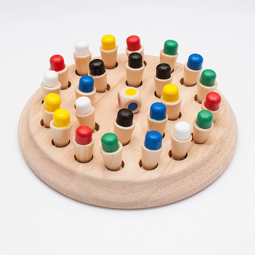 

Детская игра для вечеринок, деревянная палочка памяти, шахматная игра, забавная настольная игра-головоломка, обучающая, цветная, развивающа...