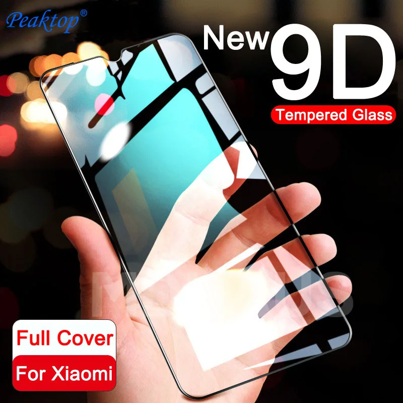 Закаленное стекло 9D для xiaomi mi a2 lite pcocphone f1 чехол с полным покрытием Mi 8 6 a1 6x Mix 2 2s