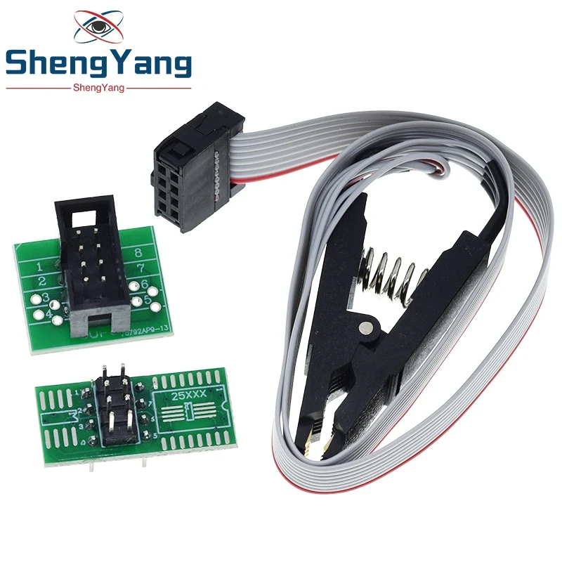 Зажим высокого качества SOIC8 SOP8 для программирования EEPROM 93CXX/25CXX/24CXX, Встроенный зажим для USB-программирования на программном устройстве TL866CS TL866A EZP2010
