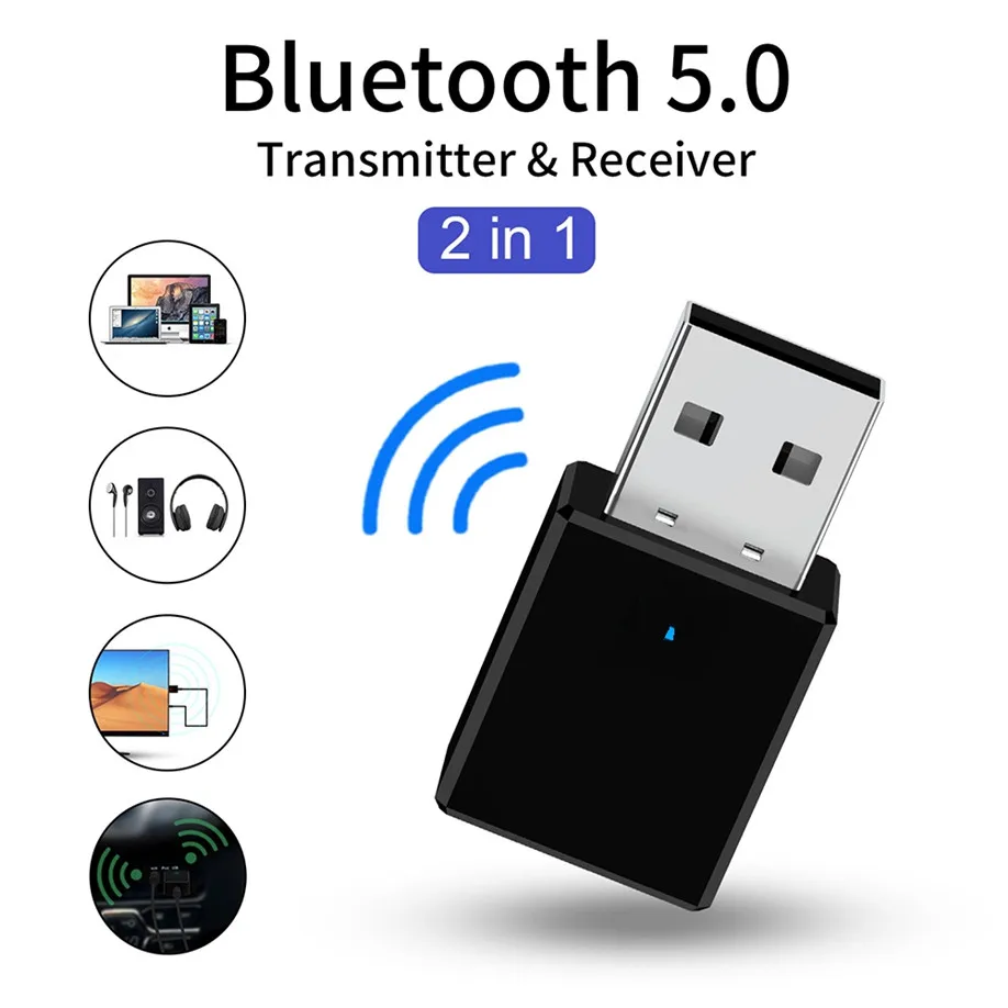 Bluetooth 5 0 приемник передатчик 2 в 1 RX TX USB автомобильный комплект стерео музыка 3 мм AUX