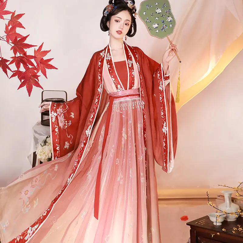 Женское платье ханьфу династии Song Традиционный Элегантный танцевальный костюм с