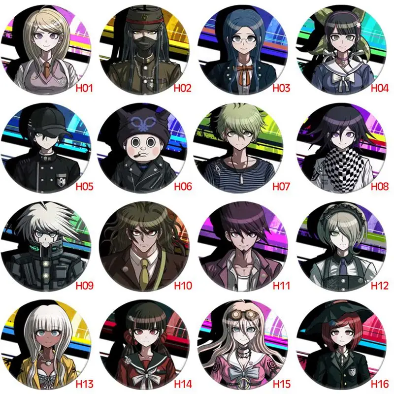 Аниме Danganronpa Monokuma Naegi Kirigiri Kyouko Maizono Sayaka значки брошь |