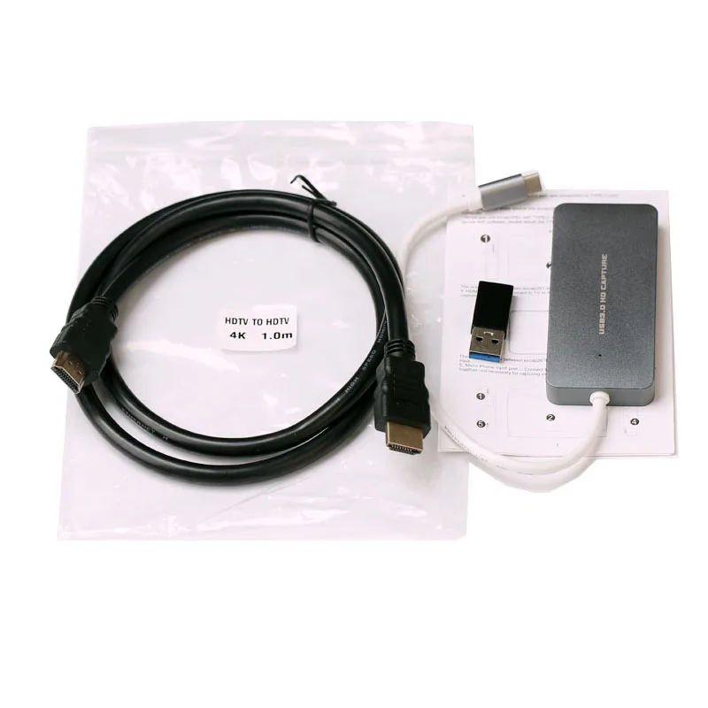 Приставка для видеозахвата HDMI на Type C USB 3 0 HD 1080P 60 кадров в секунду MACBOOK Windows/Linux/Mac Win