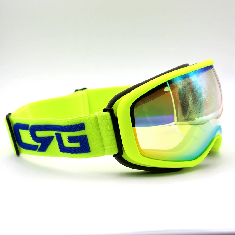 Брендовые лыжные очки сферические поверхности двойные линзы UV400 анти туман