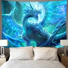 Гобелен с мультяшным драконом, настенная подвесная ткань, гобелен, кружевные настенные гобелены для детской комнаты, настенные гобелены 95x73 см