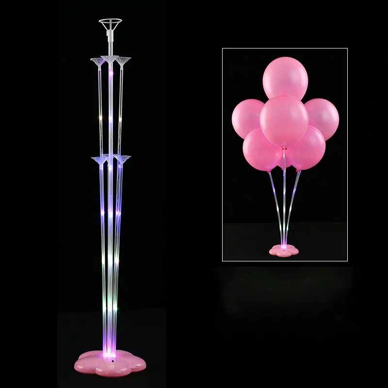 

2 Sets LED Balloons Stand Base Sticks Globos Holder Column Birthday Party Decor