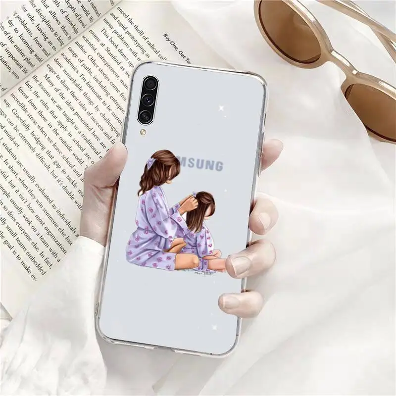 

Mom and baby-1 Phone Case Transparent Clear For Samsung Galaxy A71 A21s S8 S9 S10 plus note 20 ultra