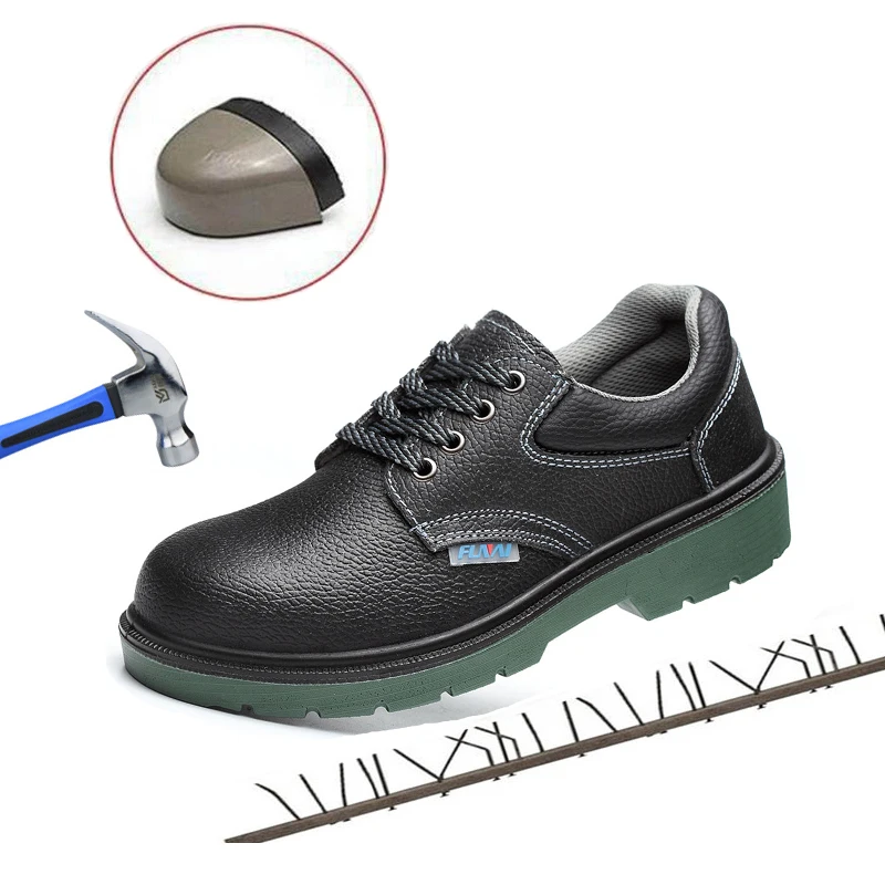 

Рабочая защитная обувь из натуральной кожи со стальным носком, строительная рабочая обувь со стальным носком, защитные утепленные мужские ...