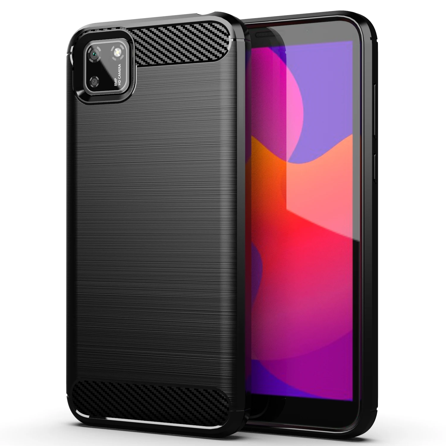

For HUAWEI Honor 9 8 S X A C PRO MAX Lite Brushed Texture Phone Case Shockproof Cover Carbon Fiber Luxury Case