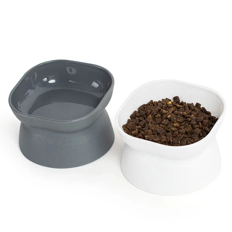 

Cat Elevated Bowls Stand Single Raised Bowl 10 Degrees Tilt Pet Food Feeder Water Drinker Kitten Cats Bowl Dog Dish Cat Supplies