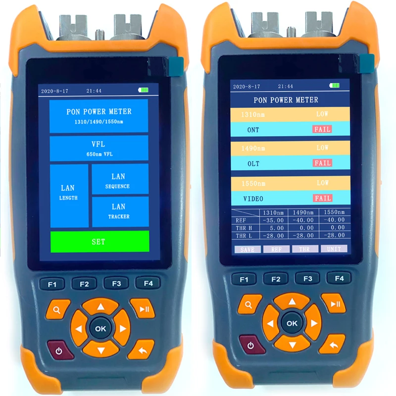 Optical PON Power Meter Fiber Cable Testing Instrument Pass or Fail 1310 1490 1550nm In Service GPON EPON Active Checking | Мобильные