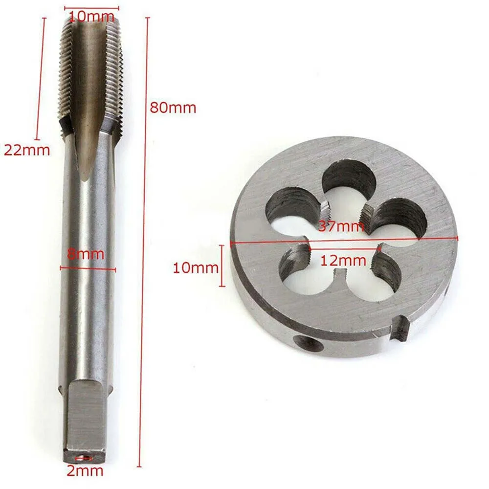 

2 Sets 5/8-24+ 1/2-28 UNEF HSS Right Hand Thread Taps & Dies Set Tool Durable