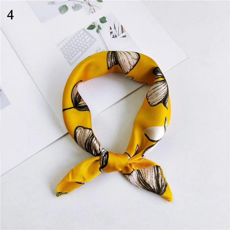 

Eelgant Square Silk Scarf Hat Decorative Headscarf Bandana Shawl DIY Hair Tie Band Dot Harajuke Satin Women Scarf Head Neck Wrap