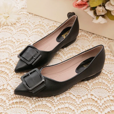 

Fashion flat-heeled single shoes women's fall 2021 new pointed shallow peas soft comfortable shoes