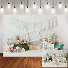 Фон для фотосъемки с изображением чайвечерние вечеринки Mehofon для праздвечерние дня рождения и вечеринки с изображением торта для новорожденных