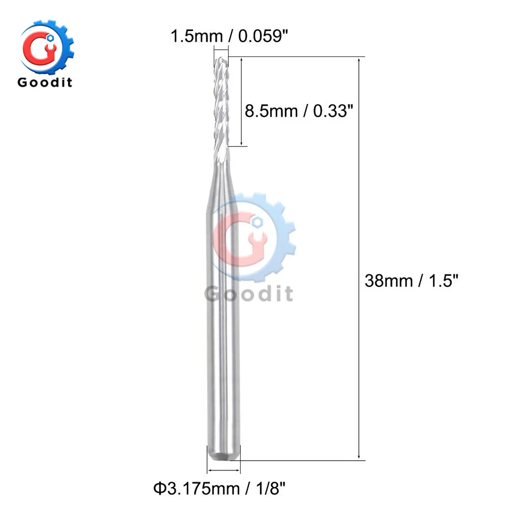 Сверло из вольфрамовой стали для печатной платы 0 5 мм/0 8 мм/1 2 мм/2 мм | Инструменты