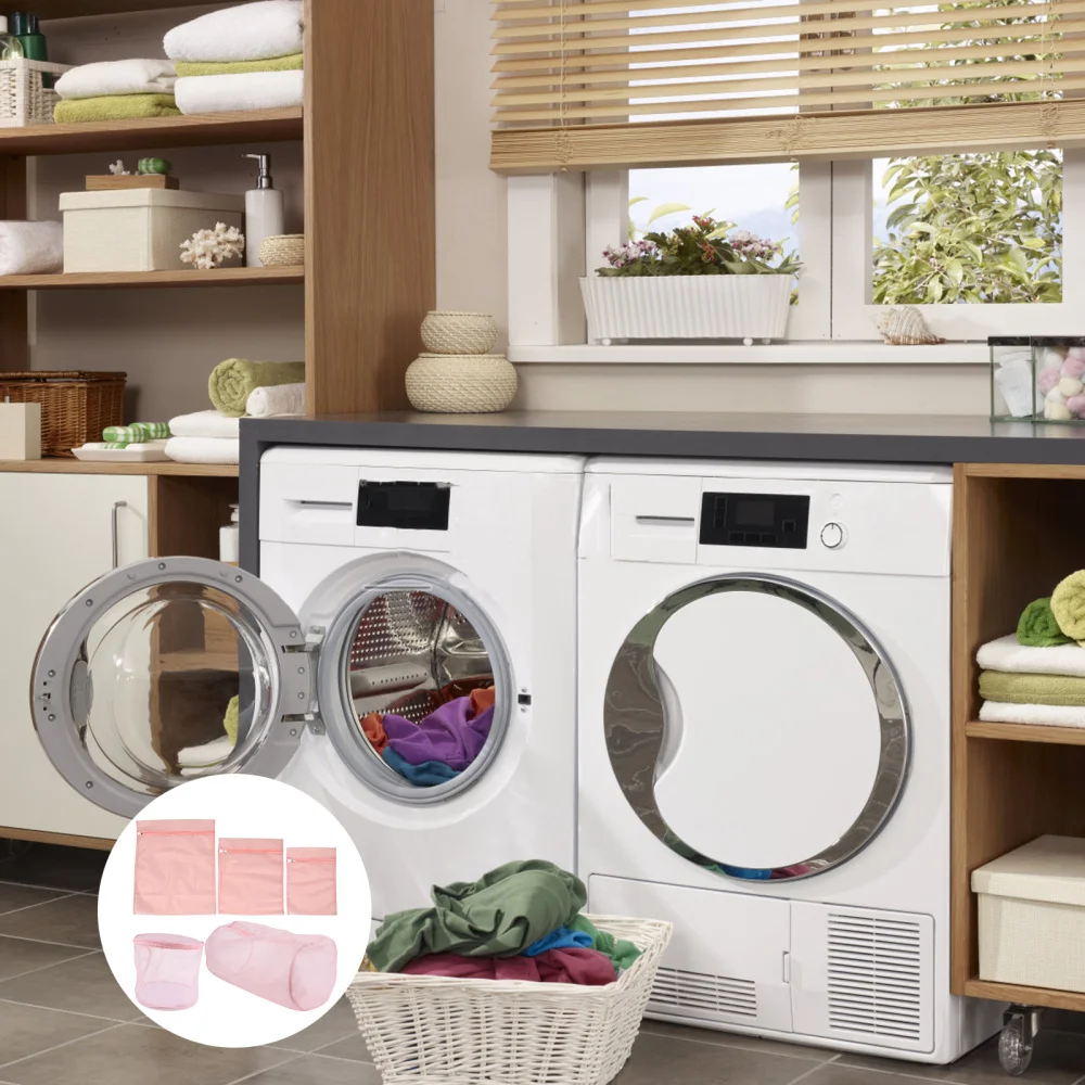 

5Pcs Reusable Washing Machine Mesh Laundry Bag Wash Net Pouch for Delicates Bras