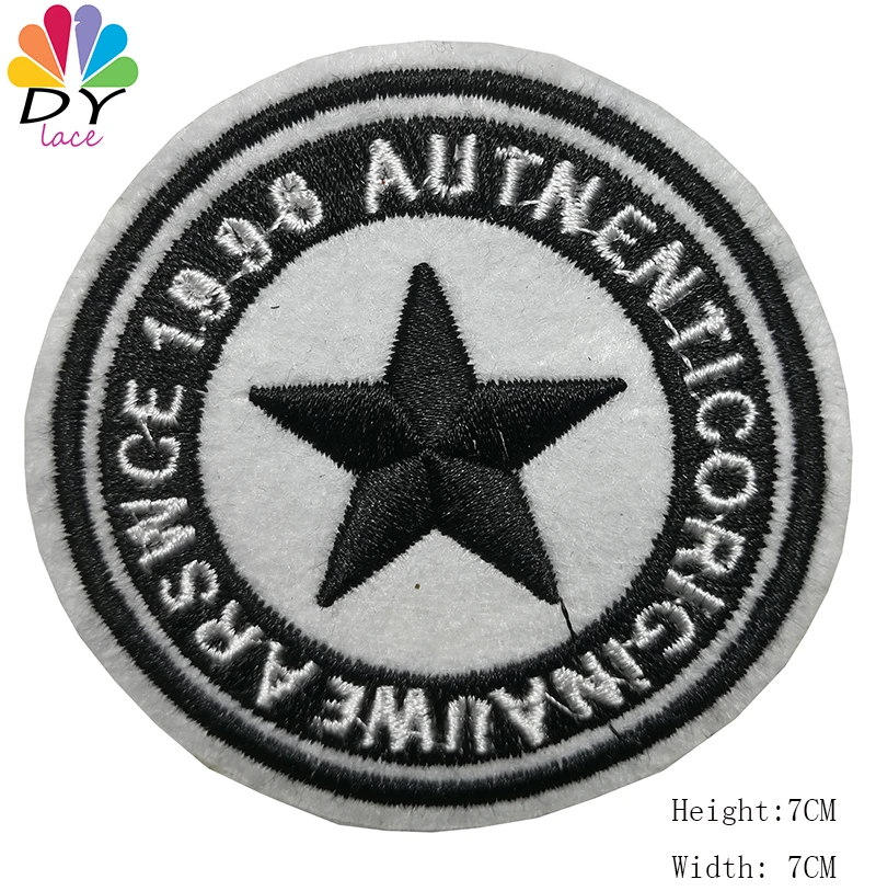 Новая черная кожа да звезда номер вышитые нашивки для одежды железа на одежду