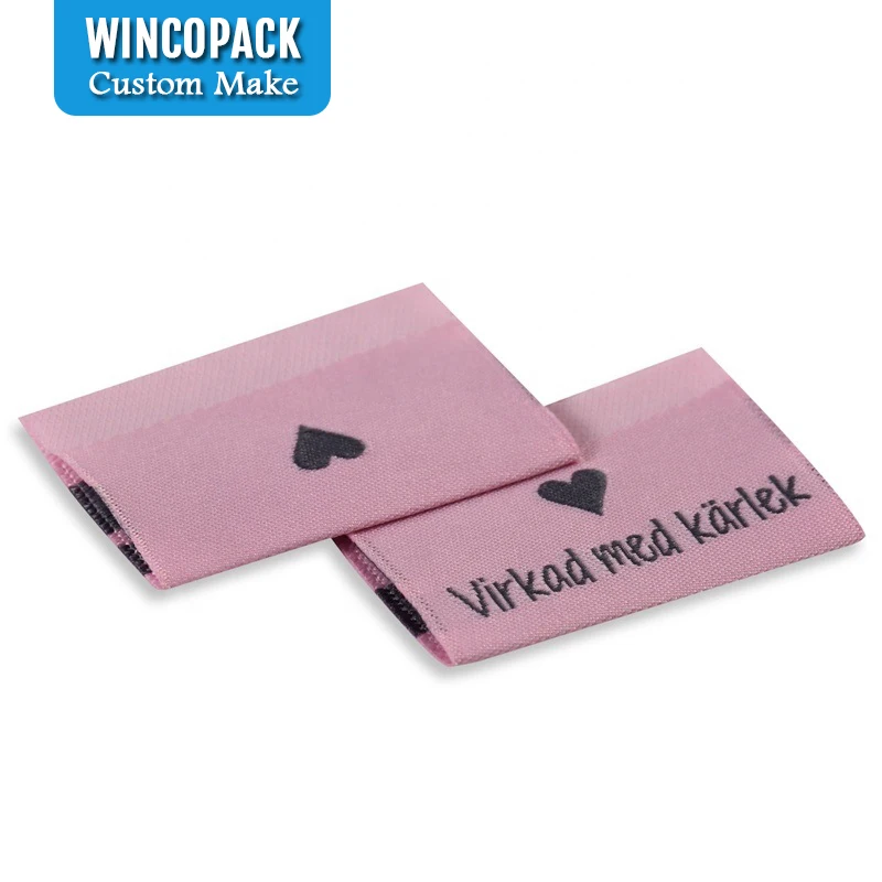 Изготовленные на заказ брендовые логотипы тканые этикетки для ухода за одеждой