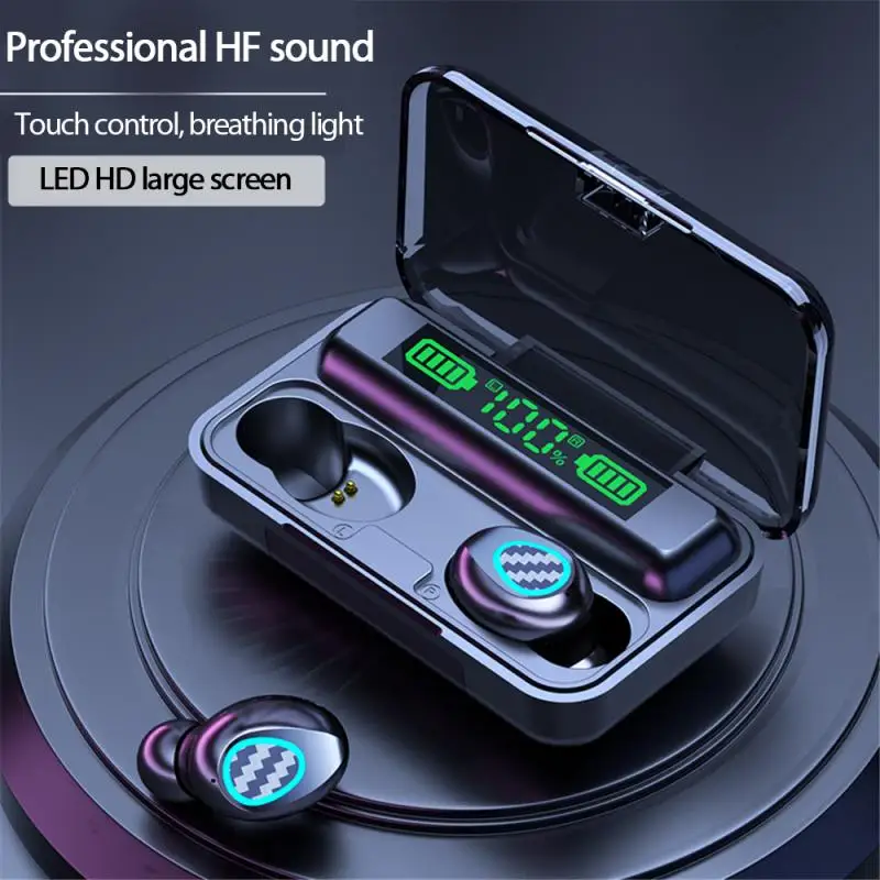 

TWS Bluetooth 5.0 Earphones 2200mAh Charging Box Wireless Headphone 9D Stereo Sports Waterproof Earbuds Headsets With Microphone