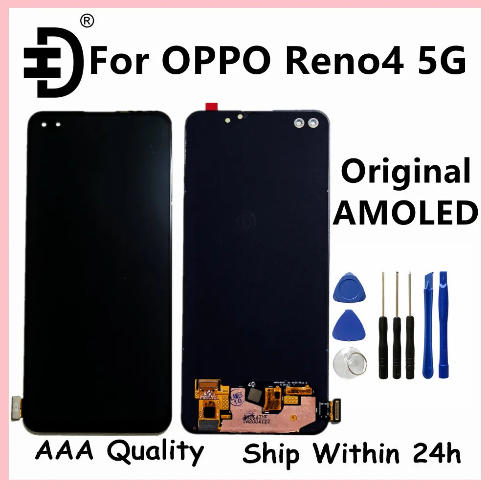 Pantalla LCD AMOLED Original de 6,53 pulgadas para OPPO, montaje de digitalizador con pantalla t&aacute;ctil, para Reno 2Z, Reno 2F-0
