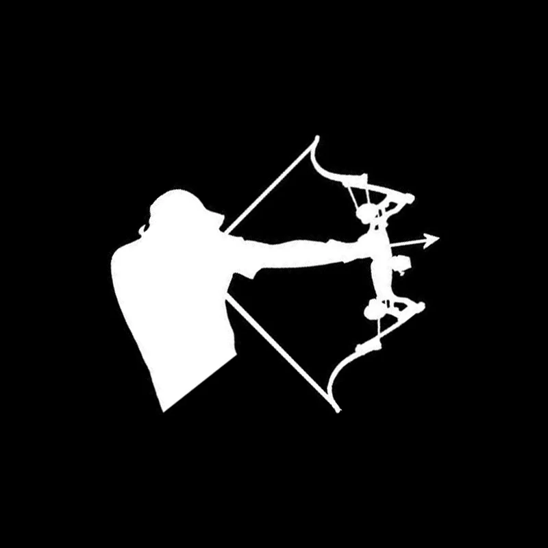 Охотничий бант Виниловая наклейка для автомобиля охотник за стрельбой из лука со