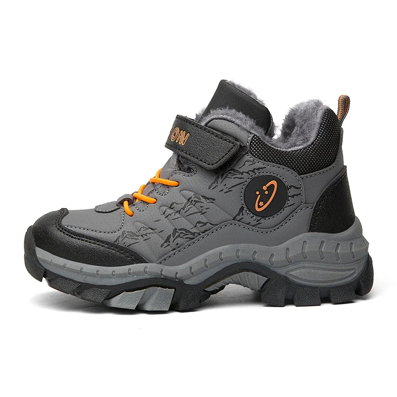 

Kids Winter Shoes for Boys Designer Outdoor Hiking Shoes Warm Leather Big Boy Sneakers 2020 Fashion Children Warm Snow Sneakers